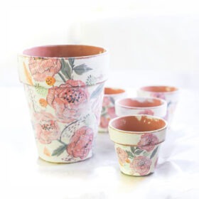 Versierde bloempot knutsel workshop zomeravond